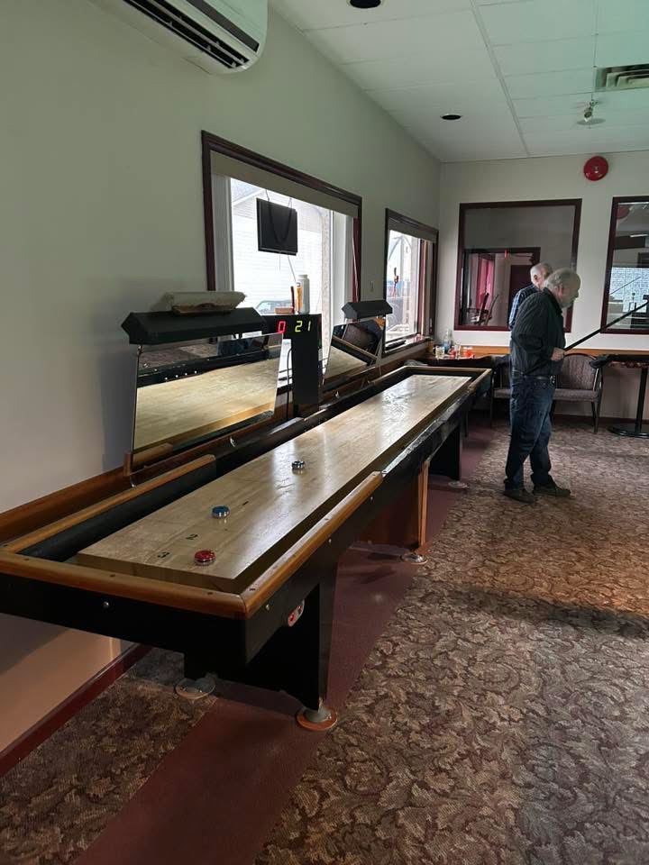 Shuffleboard table at Eagles Lounge Duncan BC